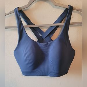 Lululemon Blue Energy High Support Workout Sports Bra Size 34D
